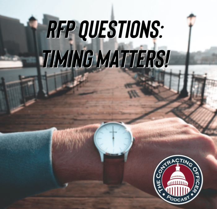 391 – RFP Questions – Timing Matters!
